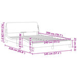 vidaXL Cadre de lit sans matelas blanc et noir 140x200 cm similicuir