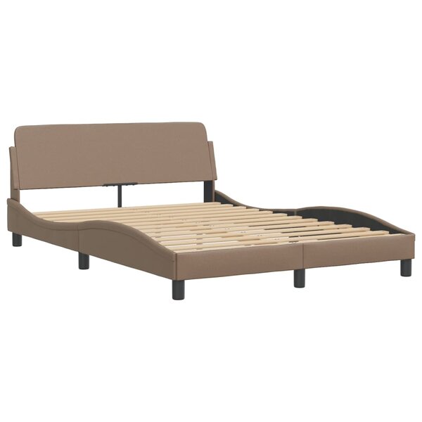 vidaXL Cadre de lit avec tête de lit Cappuccino 120x200 cm Similicuir