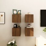 vidaXL Meubles TV muraux 4 Pièces Chêne marron 30 5x30x30 cm