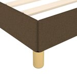 vidaXL Cadre de lit avec tête de lit Marron foncé 100x200 cm Tissu
