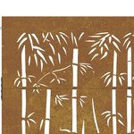 vidaXL Portail de jardin 105x155 cm acier corten design de bambou