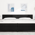 vidaXL Tête de lit LED Design Lignes Noires 200 cm Tissu