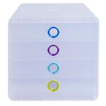 Module De Classement Pop-box 4 Tiroirs Chromaline - Couleurs Assorties - Exacompta