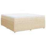 vidaXL Sommier à lattes de lit avec matelas Crème 180x200 cm Tissu