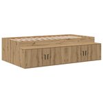 vidaXL Cadre de lit de rangement en chêne artisanal 90x190 cm