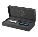 PARKER 51 Stylo Plume  Corps Résine Bleu nuit + Capuchon inox poli  Plume fine  Coffret cadeau
