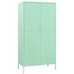 vidaXL Garde-robe Vert menthe 90x50x180 cm Acier