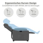 vidaXL Fauteuil inclinable Gris foncé Tissu