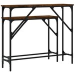 vidaXL Tables console 2 Pièces chêne fumé bois d'ingénierie