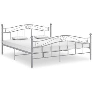 vidaXL Cadre de lit sans matelas gris métal 140x200 cm