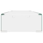 vidaXL Meuble TV/pour moniteur 90x30x13 cm verre transparent