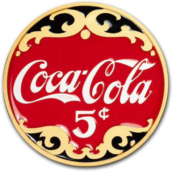 Pièce de monnaie en Argent g 62.2 (2 oz) Millésime Coca Cola COCA COLA LOGO