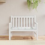 vidaXL Coussin de banc de jardin motif de feuilles 120x50x3 cm