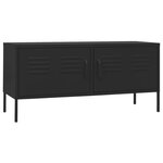 vidaXL Meuble TV Noir 105x35x50 cm Acier