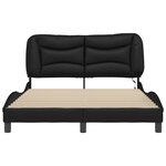 vidaXL Cadre de lit avec LED sans matelas noir 140x200 cm