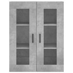 vidaXL Buffet haut Gris béton 69 5x34x180 cm Bois d'ingénierie