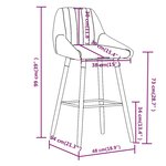 vidaXL Tabouret de bar Marron Tissu