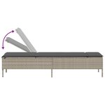 vidaXL Chaises longues avec coussins lot de 2 gris résine tressée