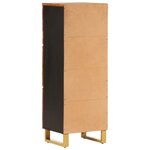 vidaXL Buffet marron et noir 40x33 5x110 cm bois massif de manguier