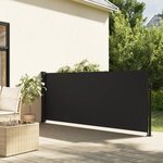 vidaXL Auvent latéral rétractable noir 140x500 cm