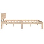 vidaXL Cadre de lit bois massif 135x190 cm double