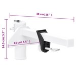vidaXL Pince à parasol pour balcon blanc 38 mm acier