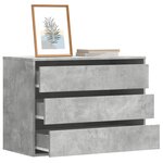 vidaXL Commode d'angle gris béton 80x41x58 cm bois d'ingénierie