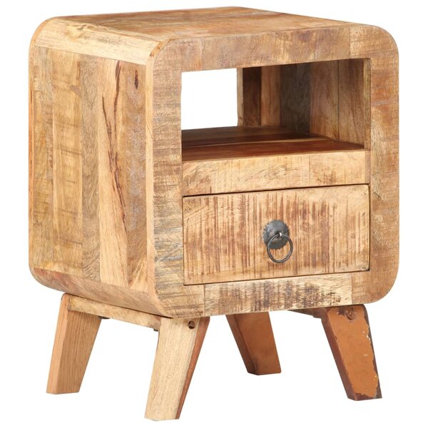 vidaXL Table de chevet 30x30x41 cm Bois de manguier brut