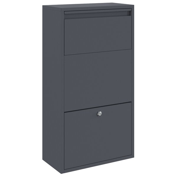 vidaXL Boîte à colis Anthracite 44x22x82 cm Acier