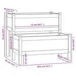vidaXL Jardinière Marron miel 84 5x84x75 cm Bois massif de pin