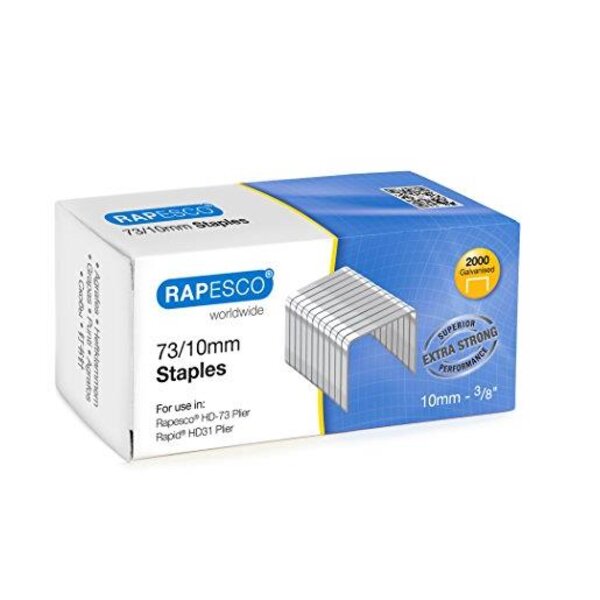 Boite de 2000 Agrafes 73/10 mm Galvanisées RAPESCO
