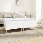 vidaXL Tables d'appoint 2 Pièces Blanc 50x46x35 cm Bois d'ingénierie