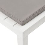 vidaXL Chaises de salon de jardin et coussins lot de 4 Plastique Blanc