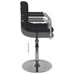 vidaXL Chaise de salle à manger Tissu Noir