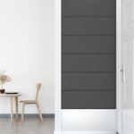 vidaXL Panneaux muraux 12 Pièces Gris 90x30 cm Similicuir 3 24 m²