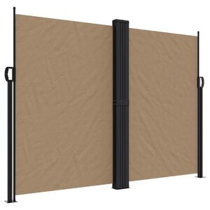 vidaXL Auvent latéral rétractable taupe 180x1000 cm