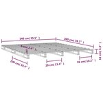 vidaXL Lit de palette 140x200 cm bois de pin massif