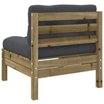 vidaXL Salon de jardin 4 Pièces avec coussins bois de pin imprégné