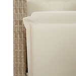 vidaXL Ensemble à manger de jardin et coussins 7 Pièces beige poly rotin