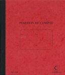 Carnet position de compte 210 x 190 mm 80 Pages ELVE