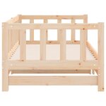 vidaXL Lit de jour et lit gigogne sans matelas 90x200 cm bois massif