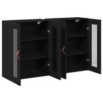 vidaXL Armoires Murales 2 Pièces Chêne Noir 69 5x34x90 cm Bois d'Ingénierie