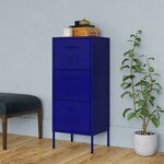 vidaXL Armoire de rangement Bleu marine 42 5x35x101 5 cm Acier