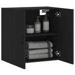 vidaXL Armoire murale noir 60x31x60 cm bois d'ingénierie