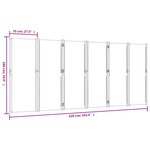 vidaXL Cloison de séparation 6 panneaux bleu foncé 420x180 cm