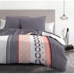 Parure de couette microfibre - 1 housse de couette 220 x 240 cm + 2 taies d'oreiller 63 x 63 cm - Bleu