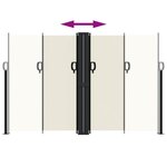vidaXL Auvent latéral rétractable crème 160x1200 cm