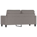 vidaXL Canapé à 2 places Taupe 140 cm Tissu