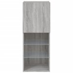 vidaXL Meuble TV avec lumières LED sonoma gris 40 5x30x102 cm