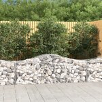 vidaXL Paniers à gabions arqués 7 Pièces 200x50x60/80 cm Fer galvanisé